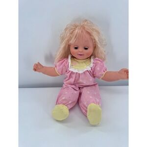Toy Biz Baby Loves To Talk Doll 1992 Vintage Pink Floral ABC Outfit  READ